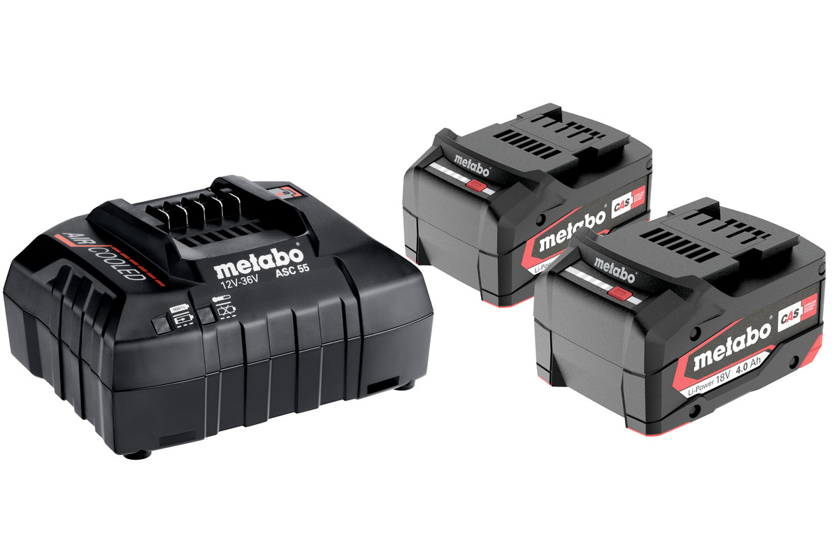 Zestaw: 2 akumulatory Li-Ion 18 V / 4,0 Ah Metabo